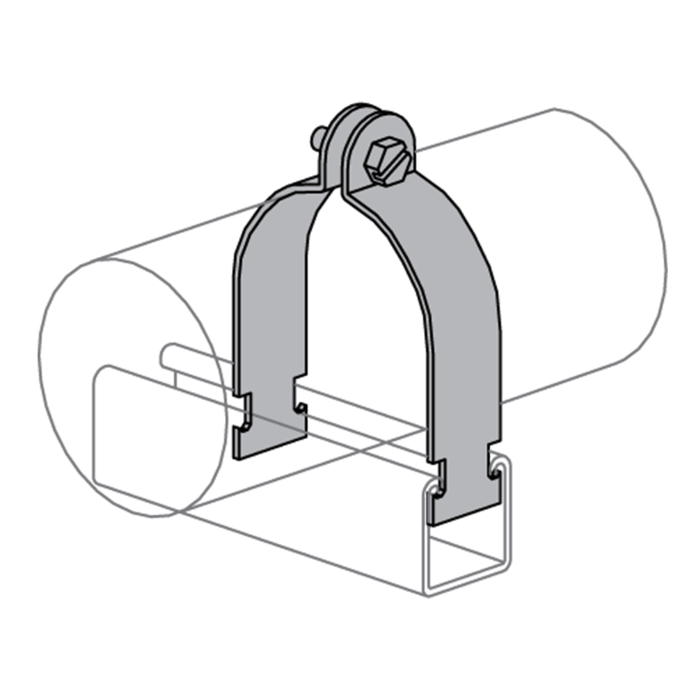 Atkore Power-Strut 2 Inch Pipe and Rigid Steel Conduit Clamp from GME Supply